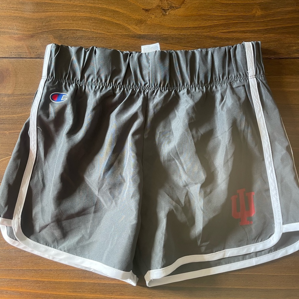 Girls Champion IU Indiana grey athletic shorts 10/12